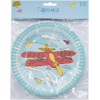 1502-4243 Тарелка бум Самолётики 17см 6шт/G