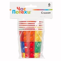 1502-4316 Стакан бум Конструктор 190мл 6шт/G