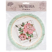 1502-4508 Тарелка Пионы 17см 6шт/G