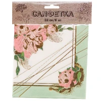 1502-4510 Салфетка Пионы 33см 6шт/G