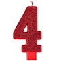 1502-4639 Свеча -цифра "4" Гигант глиттер 13см/A