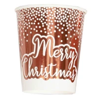 1502-5182 Стакан Снегопад RoseGold XMAS 220мл8шт/N