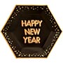 1502-5184 Тарелка Гламур Black&Gold HNY 27см 8шт/N