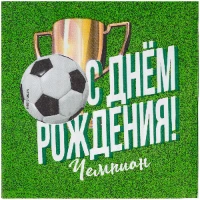 1502-5269 Салфетка С ДР Футбол 33см 12шт/G