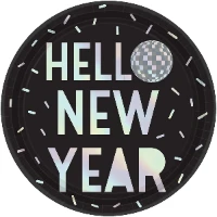 1502-5317 Тарелка HNY Диско перламутр 23см 8шт/А