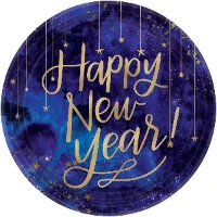 1502-5321 Тарелка Карнавальная Ночь HNY 26см 8шт/А