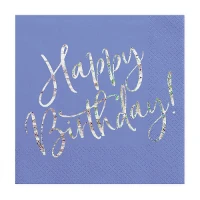 1502-5549 Салфетка Happy B'day! синяя 33см20шт/PD