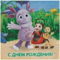 1502-5633 Салфетка С ДР Лунтик 33см 12шт/G