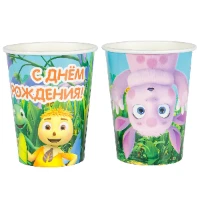 1502-5637 Стакан бум С ДР Лунтик 250мл 6шт/G