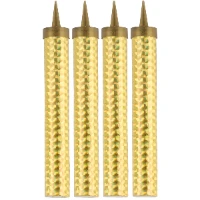 1502-6510 Свеча-Фонтан д/торта 12см 40сек 4шт Gold
