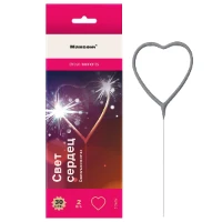 1502-6621 Свеча Бенгальск огни Сердце 16см30сек2шт