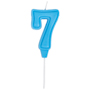 1502-6661 Свеча -цифра "7" Праздник голуб паст 6см