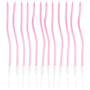 1502-6681 Свечи Волна розовые с подст 13см 12шт/G