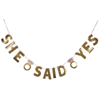 1505-1375 Гирлянда-буквы SHE SAID YES блеск 3,6м/A