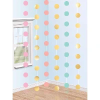 1505-1401 Гирлянда Круги Pastel асс блеск 2,1м6штA