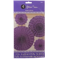 1505-1407 Фант New Purple Горош-Шеврон блеск 4шт/A