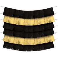 1505-1774 Гирлянда-бахрома Black&Gold150х25см9шт/А