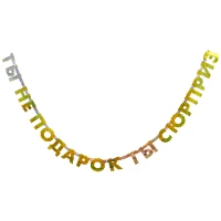 1505-2047 Гирл-буквы ТЫ НЕ ПОДАРОК ТЫ СЮРПРИЗ/G