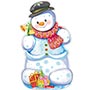 1505-2140 Плакат Снеговик 50х29см