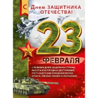 1505-2278 Плакат 23 ФЕВРАЛЯ Камуфляж 44х60см