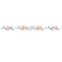 1505-2331 Гирлянда Цветы rose gold 190см/А