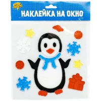 1507-1694 Наклейка гелевая на окно Пингвин/G