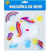 1507-1824 Наклейка гелевая на окно Единорог/G
