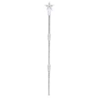 1508-0713 Посох Деда Мороза серебро 160см