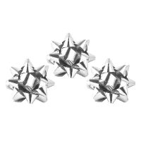 1509-1295 Бант Звезда металл серебро D5см 12шт/G