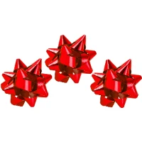 1509-1296 Бант Звезда металл красный D5см 12шт/G