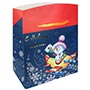 1509-2370 Пакет-коробка бум Снеговик 23х20х14см