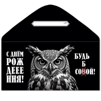 1509-2694 Конверт д/денег С ДР БУДЬ СОБОЙ Сова