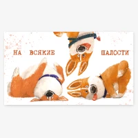 1509-2873 Конверт д/денег НА ШАЛОСТИ Корги